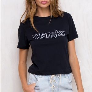 Wrangler logo cropped tee